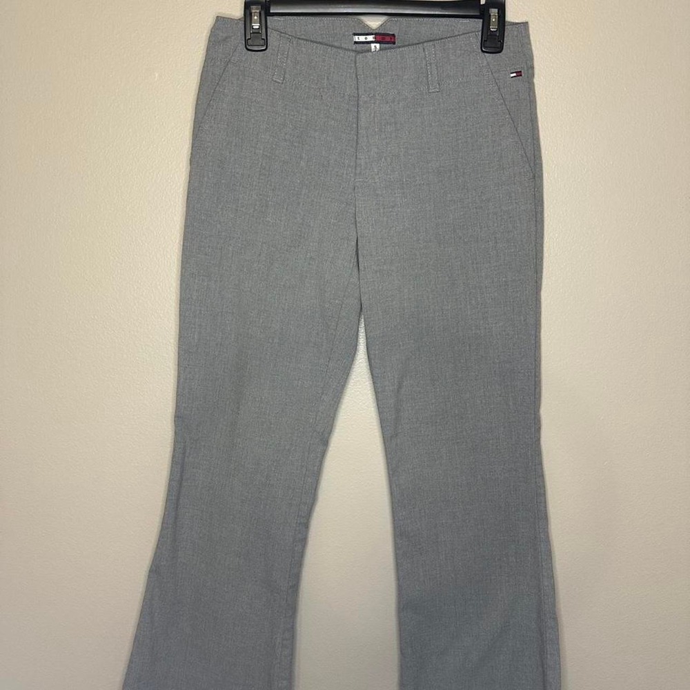 Tommy Hilfiger Women Gray Flared Dress Pants Preppy Trousers Size 5